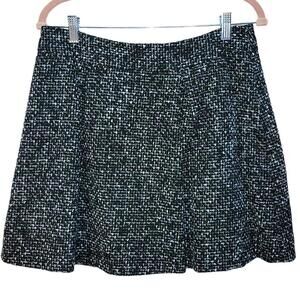 Banana Republic Black White Woven Lined Career Skirt Women Size 8
